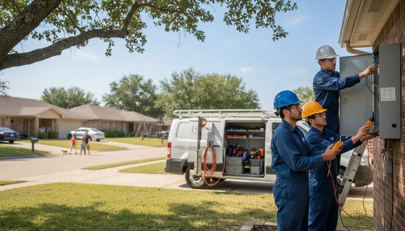 Certified electrician providing emergency electrical services in Okay, OK